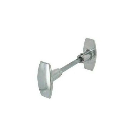 Manija de la puerta con doble pomo de aluminio pulido