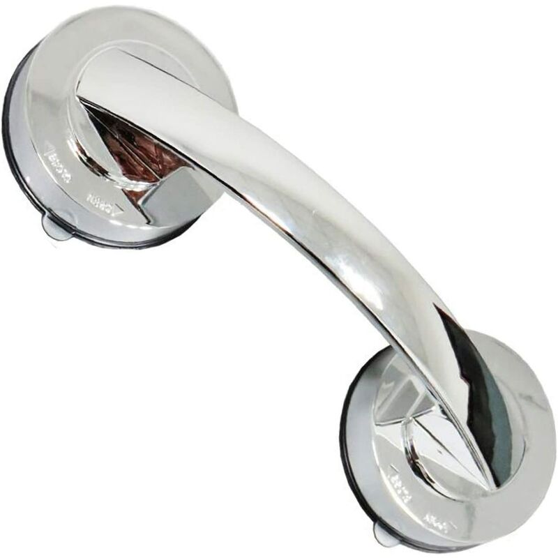 

Manija de la puerta con ventosa, manija de la puerta del baño del refrigerador, boca de caña, fuerte y delicada, muy adecuada para baño plateado