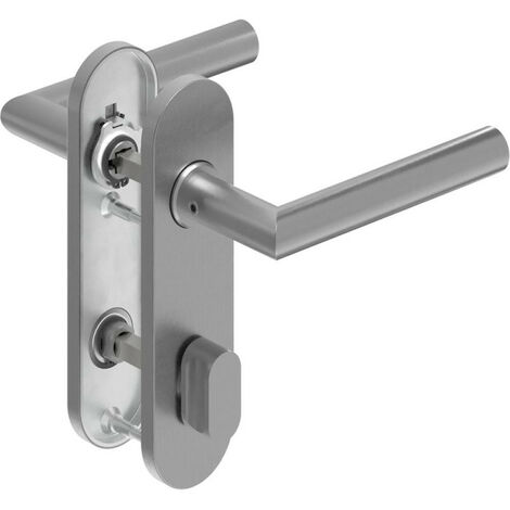 Manija de la puerta de WC-GRT. ER Forma L. Conexión corta. Formulario en L. Court.