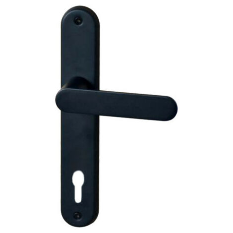 Manija de la puerta en la placa de la llave clásica modelo Daphne - Terciopelo negro