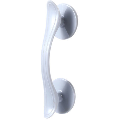 Manija de puerta ABS engrosada, apoyabrazos de seguridad, pegajosa, para dormitorio, baño, refrigerador, pasamanos sin agujeros, herrajes de puerta antideslizantes, blanco
