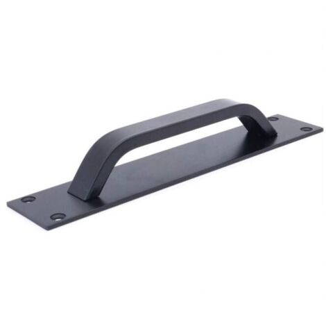 Manija de puerta corrediza de aleación de aluminio para puertas cortafuegos, manijas para puertas de gabinetes, manijas para puertas de armarios, manijas de empuje para abrir, 20 cm x 4 cm, negro, paq