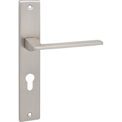 Manija de puerta interior en placa larga para inserto Zambia Satin Kuchinox KAB3M2A