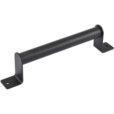 Manija de puerta negra retro, herrajes para puertas de madera, manija de acero al carbono