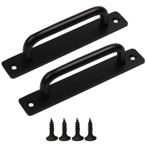 Manijas de puerta, 2 piezas, para puertas corredizas, de gabinete, de aluminio, para balcón, con tornillos (210 x 25 mm)