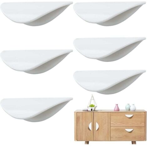 Manijas de puerta autoadhesivas KZQ para armarios, manijas autoadhesivas para balcones, manijas autoadhesivas para cajones, perillas en forma de concha, manijas de puertas corredizas para ventanas, ar