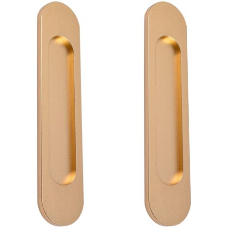 Manijas ovaladas autoadhesivas para puertas corredizas, sin perforaciones, para puertas corredizas de granero y ventanas (2 unidades)