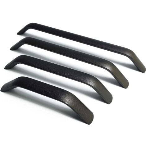 Manijas y pomos Ulisem para cajones de cocina, armarios, cajones, muebles de dormitorio, distancia entre centros, color negro, 2 unidades, 96 mm