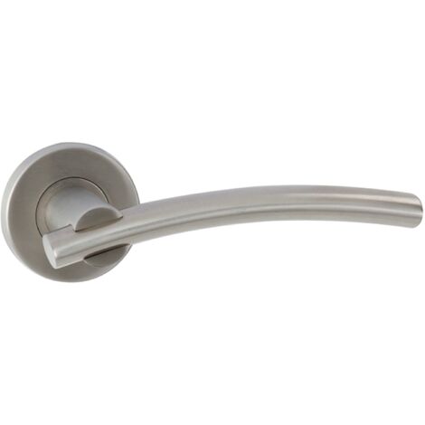 Manilla 2035 curva acero inox roseta redonda puertas interior exterior