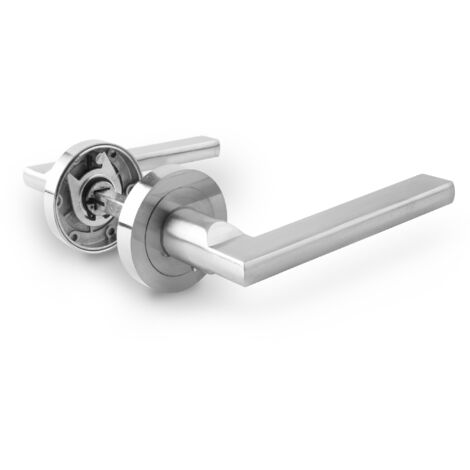 Manilla aluminio con roseta handlock recta cromo mate