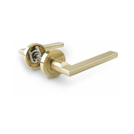 Manilla aluminio con roseta handlock recta oro mate