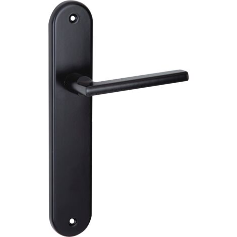 Manilla aluminio negra 530 placa ovalada 250mm