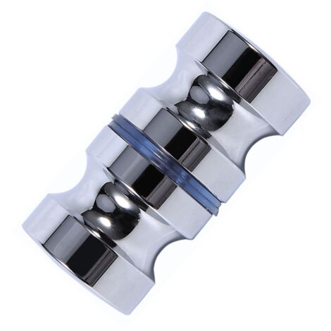 Manilla de aluminio para puertas de cristal – 2,8 cm de diámetro – Para cabinas de ducha, puertas de baño o vestidores – Fácil instalación