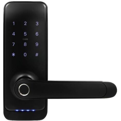Manilla de puerta con controlador de acceso EURA ELH-01H4 negra