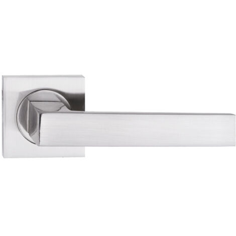 Manilla de puerta cuadrada Qubik, níquel cepillado - MP KL vqkn
