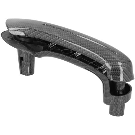 Manilla interior de puerta y marco de control de ventana MK4 (fibra de carbono negra ABS) - Juego de 4 piezas para 2 puertas