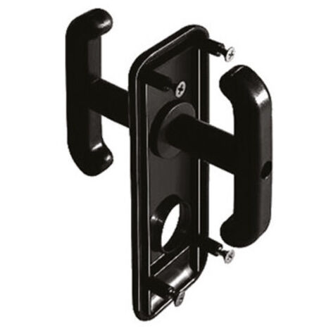 Manilla para puerta basculante – Plástico duro negro con orificio cilíndrico redondo – Prefer