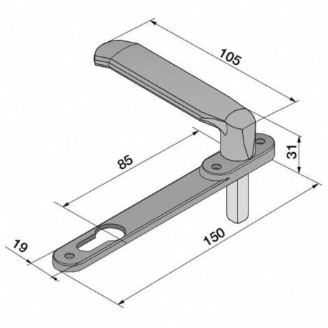 Manilla Placa de Nylon 086.00.04.0 Welka
