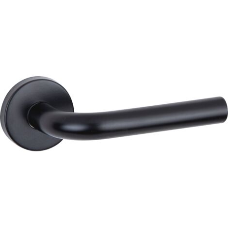 Manilla puerta acero inox 304 roseta redonda negro uso alto
