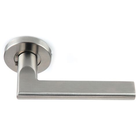 Manilla puerta acero inox Rental 530 roseta redonda