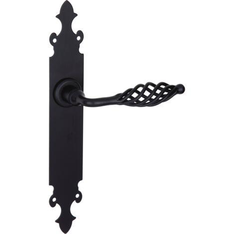 Manilla puerta forja negro aluminio 275mm modelo MF203
