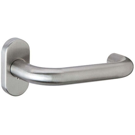 Manilla puerta metálica PVC acero inoxidable roseta ovalada '603'