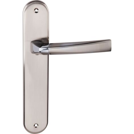 Manilla puerta zamak bicolor placa ovalada modelo 320