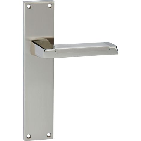 Manilla puerta zamak bicolor placa rectangular 620 230mm