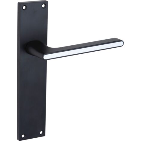 Manilla puerta zamak negra placa rectangular alta intensidad modelo 810