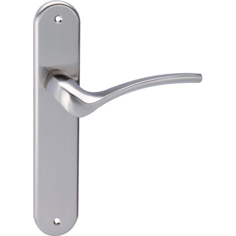 Manilla puerta zamak níquel satinado placa ovalada modelo 930