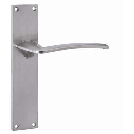 Manilla puerta zamak níquel satinado placa rectangular modelo 340