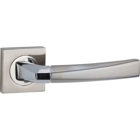Manilla puerta zamak roseta cuadrada bicolor 320