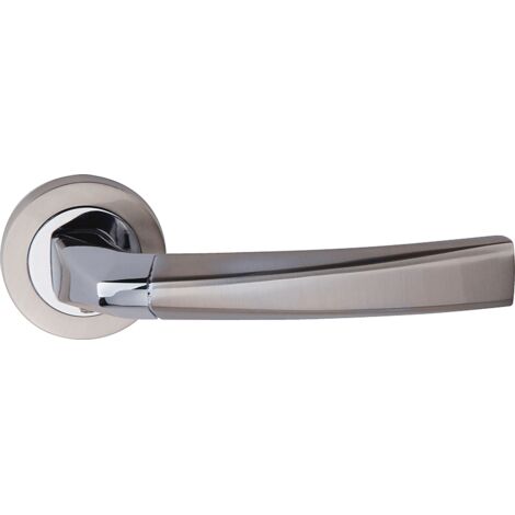 Manilla puerta zamak roseta redonda bicolor alto uso modelo 320