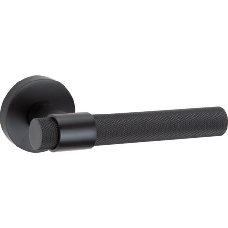 Manilla roseta puerta interior Zamak negro Pepo 50mm
