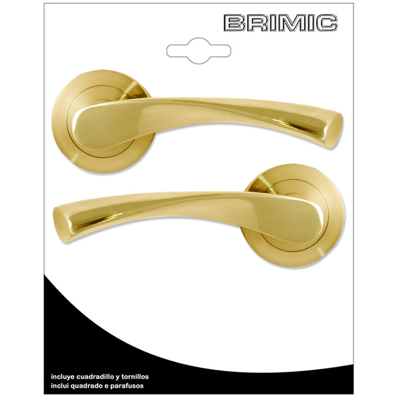 Micel - manilla acero/aluminio roseta (juego) R707 laton satinado - 17033