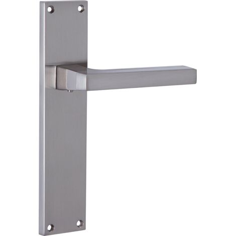 Manilla zamak bicolor níquel satinado gris placa rectangular 840
