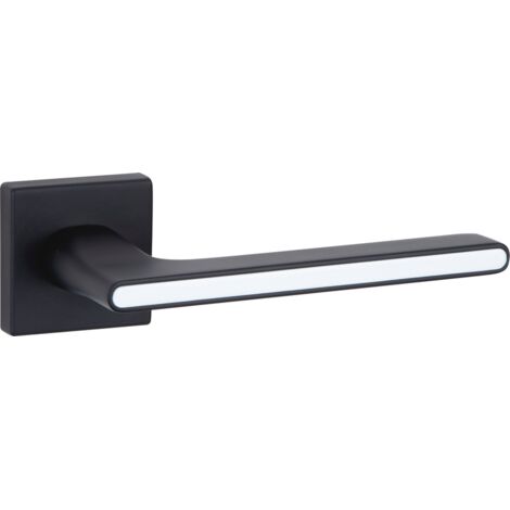 Manilla zamak modelo 810N roseta cuadrada negro alta intensidad