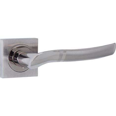 Manilla Zamak Níquel Combinado Roseta Cuadrada Puerta Interior