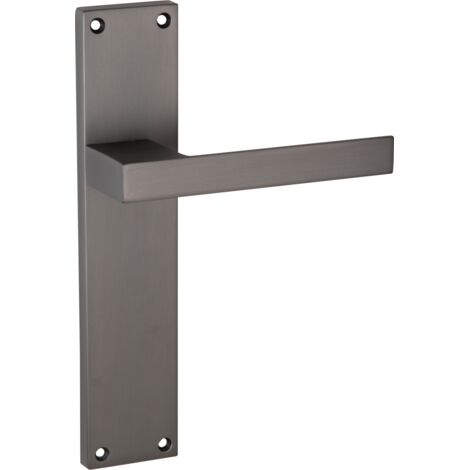 Manilla zamak placa rectangular grafito 225x50mm modelo 220