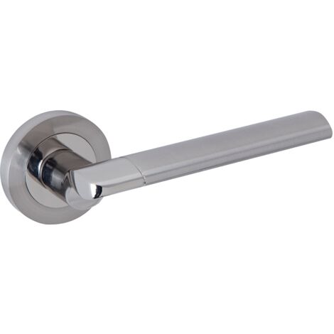 Manilla Zamak Roseta Redonda Níquel Combinado puertas interior 52mm