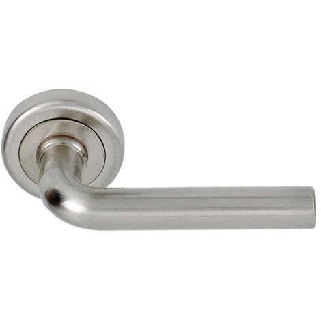 Manilla zamak roseta redonda níquel satinado puertas interior 52mm