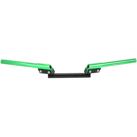 Manillar universal de 22 mm para motocicleta, barra de dirección ajustable para vehículos deportivos, scooters, quads, color verde, metal CNC, 2 adaptadores.