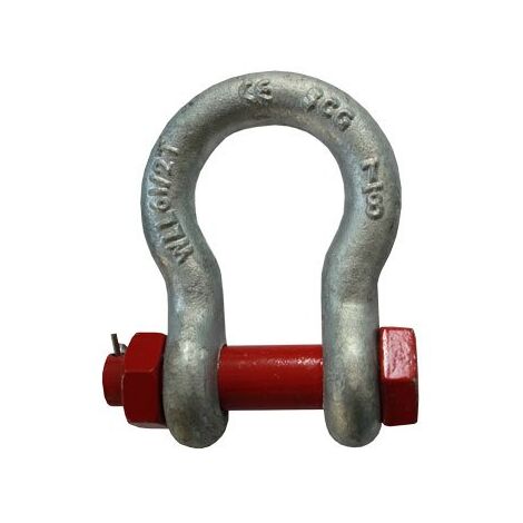 Manille Lyre Acier - 6,5 t  - Manille omega avec tige à vis - Manille omega avec tige à vis 6,5 T