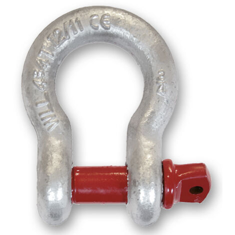 Manille lyre JEAN CHAPUIS ETS KLB208 9,5 T acier galvanisé vis rouge