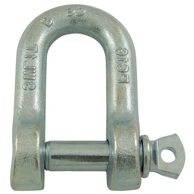 Pramac - Manilles droites à piton à oeil acier estampé zingué blanc diamètre axe 8 mm en boîte de 5