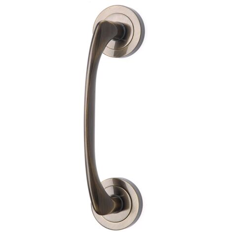 Manillón aluminio acabado cuero roseta redonda 52mm para puertas