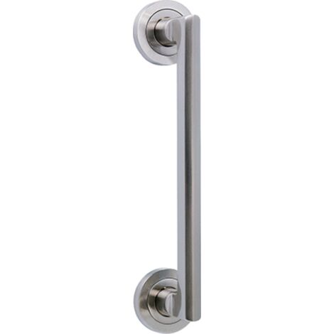 Manillón aluminio níquel satinado roseta redonda 210mm 530A