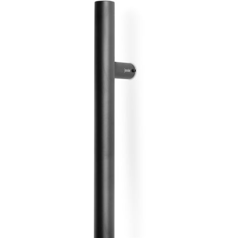 MANILLÓN INOX MODELO LAND NEGRO / EFECTO INOX - TUBULAR RECTO PARA PUERTAS DE PASO Y ENTRADA