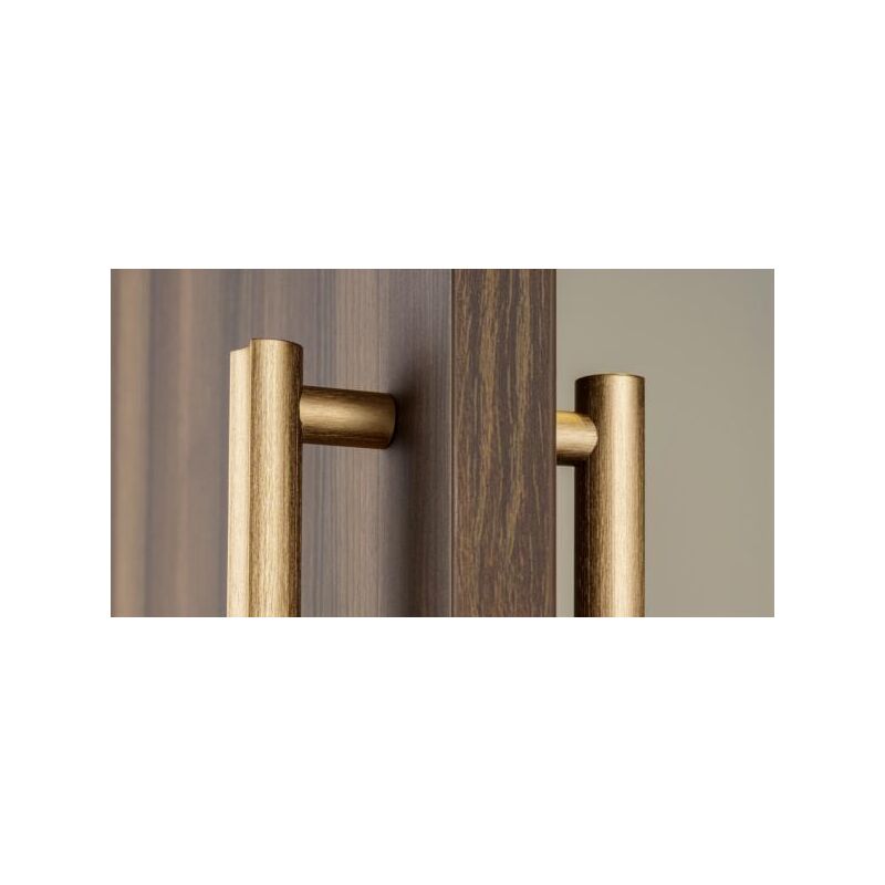 Manillon MOON para puertas - talla L424 C 384 mm / noir brossé ( 1face )