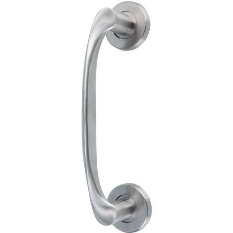 Manillón ola inox roseta redonda 200mm alta seguridad puerta